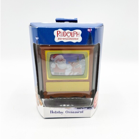Enesco Rudolph the Red-Nosed Reindeer Santa Ornament TV Christmas 40 Years - Picture 1 of 9